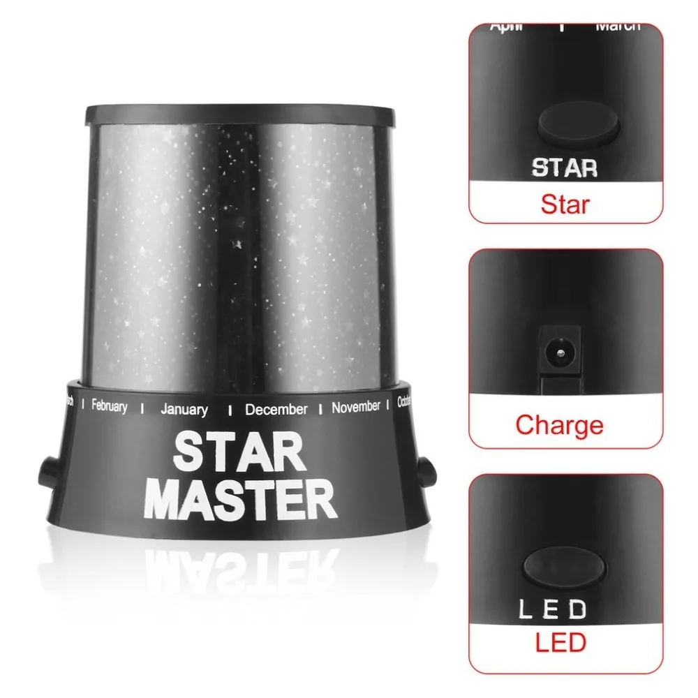 

Night Romatic Gift Home Cosmos Star Sky Master Projector Starry Night Light Lamp LED Romantic Flashing Star Moon Sky