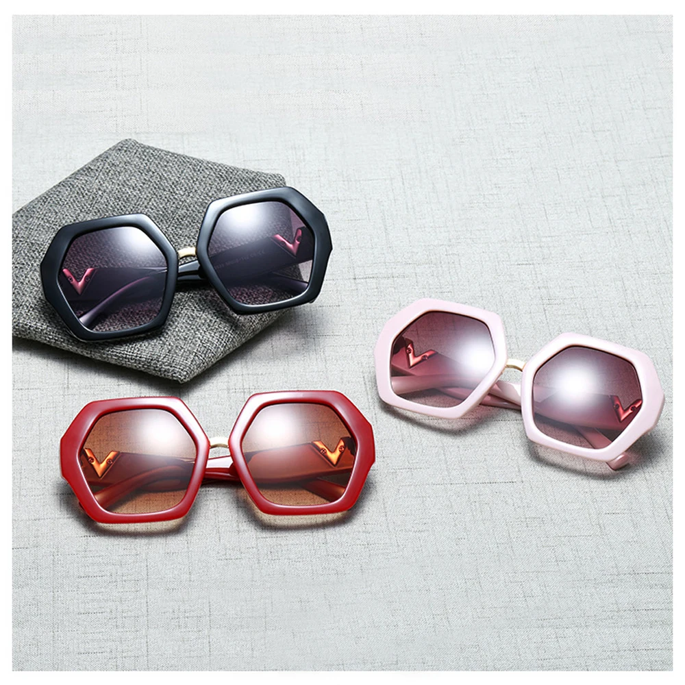 Kachawoo, белые многоугольные солнцезащитные очки для женщин, большая оправа, Леопардовый узор, шестиугольные солнцезащитные очки для женщин, черный подарок на день рождения