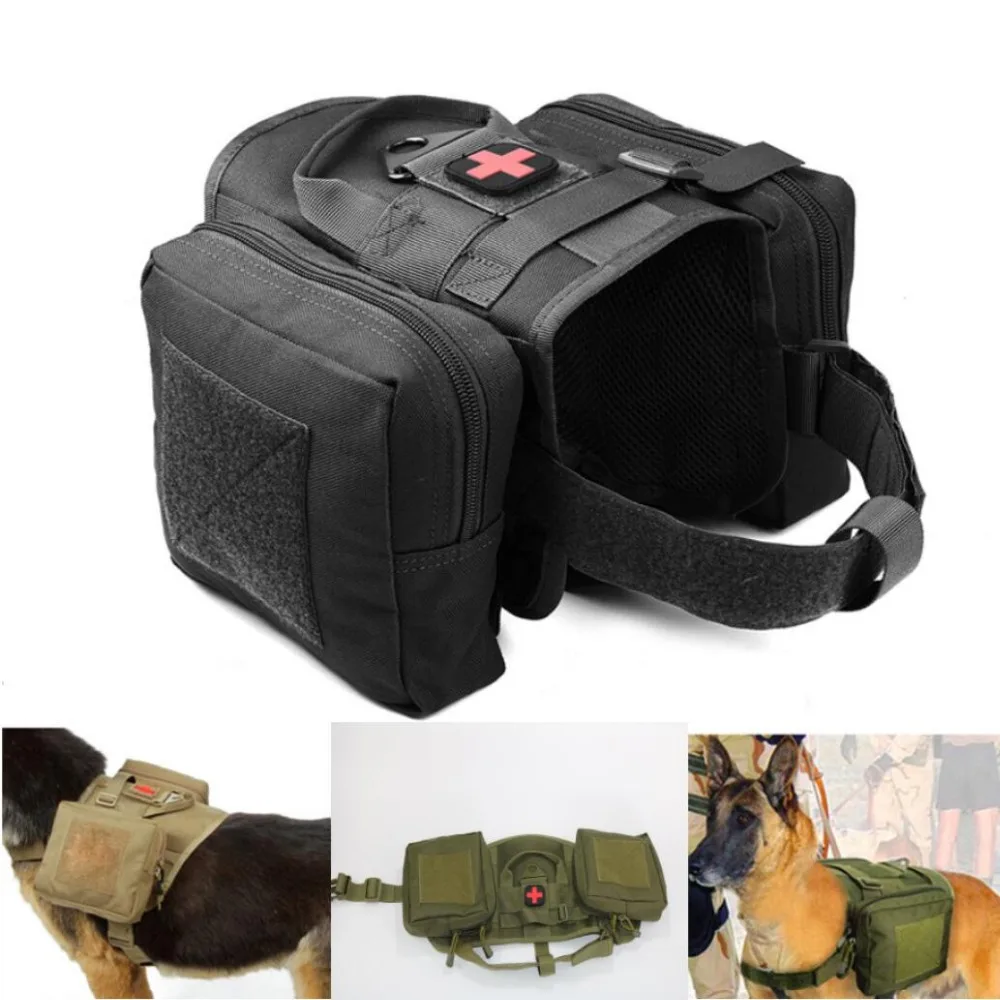 Military Tactical Dogs Training Vest Molle 1000D nylon Vest Harness Dog