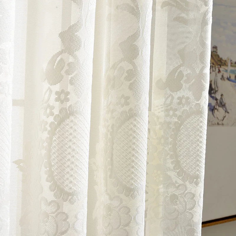 Белая вышитая Тюль занавеска s для гостиной отвесная занавеска для спальни Европейская Цветочная кружевная вуаль Индивидуальный размер панели окна