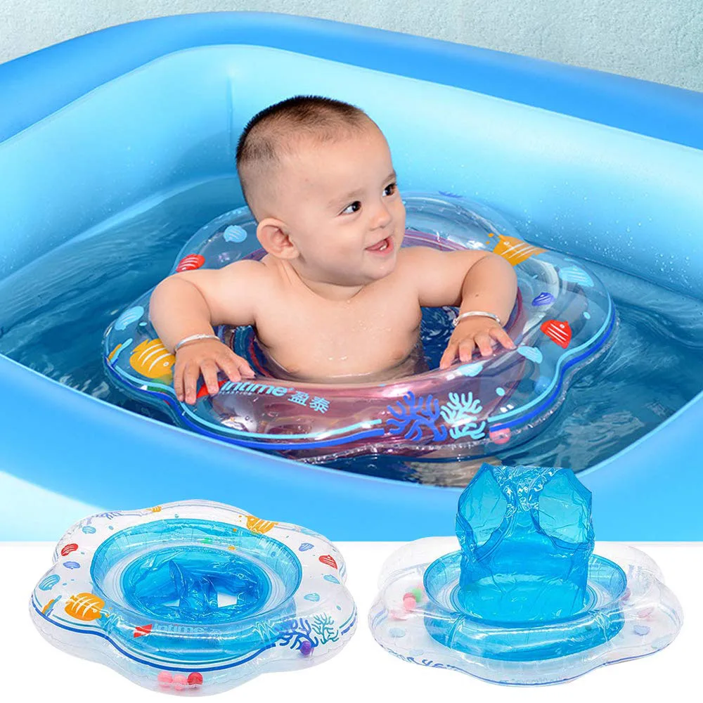 Baby Swimming Ring(Give a Inflatable tube)Summer Inflatable Swimming Circle Toddler Pool Swim Ring Aid Toddler Safety Float Seat (1)
