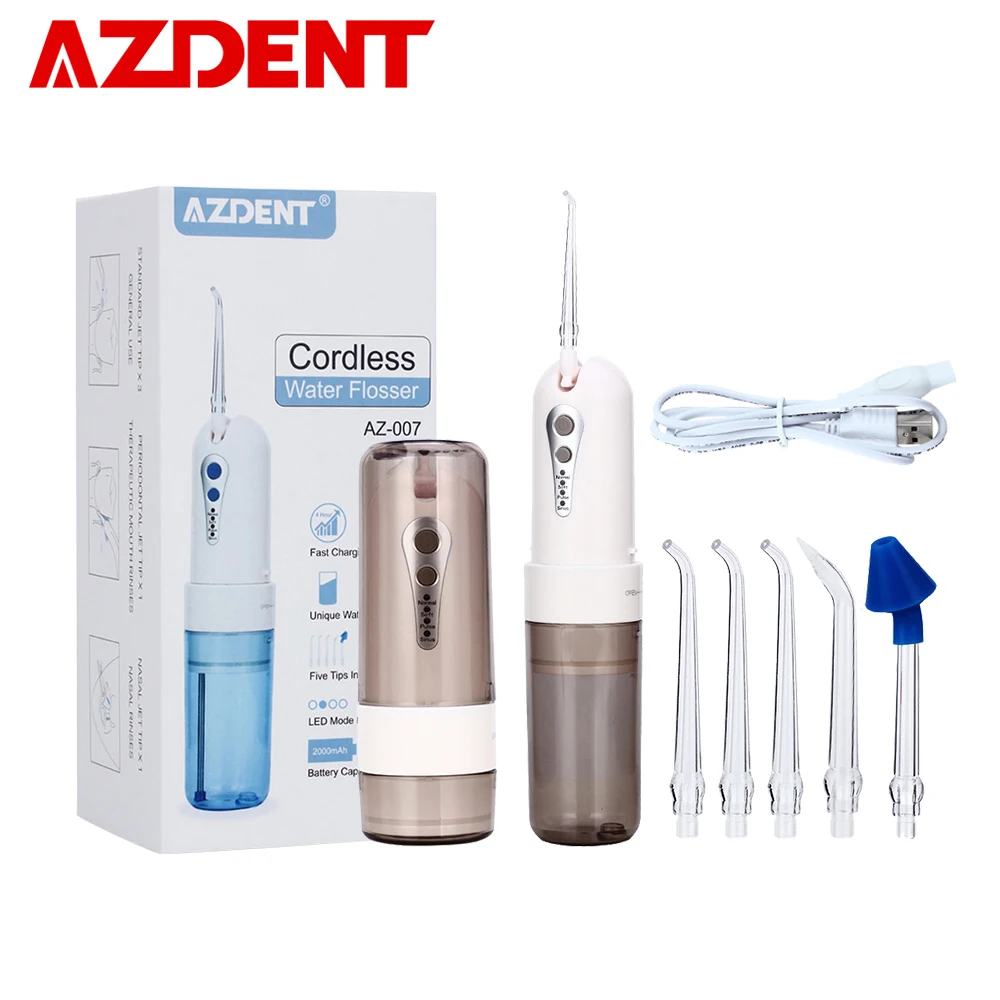 Azdent Fashion 4 Modes Portable Fold Electric Oral Irrigator Usb Charging Water Dental Flosser Rechargeable 200Ml 5 Jet Tips huismerk kopen in de aanbieding Azdent Fashion 4 Modes Portable Fold Electric Oral Irrigator Usb Charging Water Dental Flosser Rechargeable 200Ml 5 Jet Tips huismerk kopen in de aanbieding