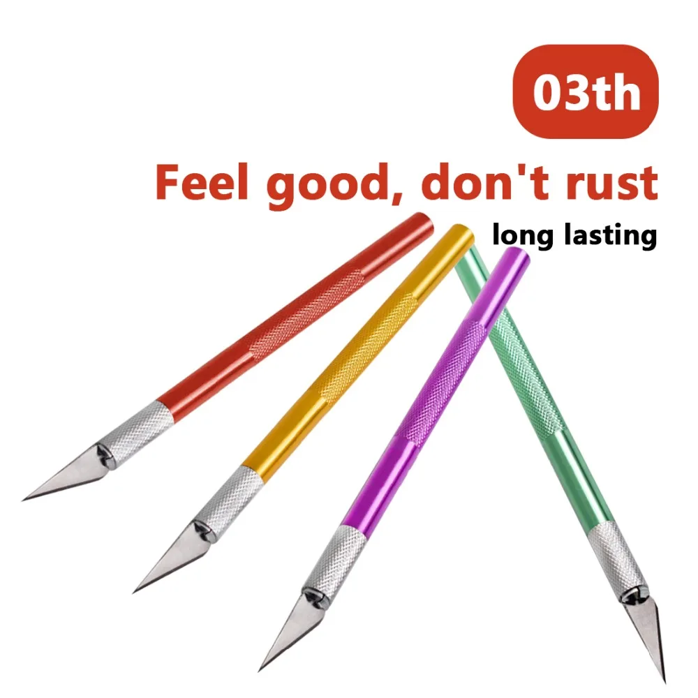 

Precision Hobby Knife Metal Handle with 5pcs Blades for Arts Crafts PCB Phone Repair Wood Carving Tools Multi DIY Hand Tool