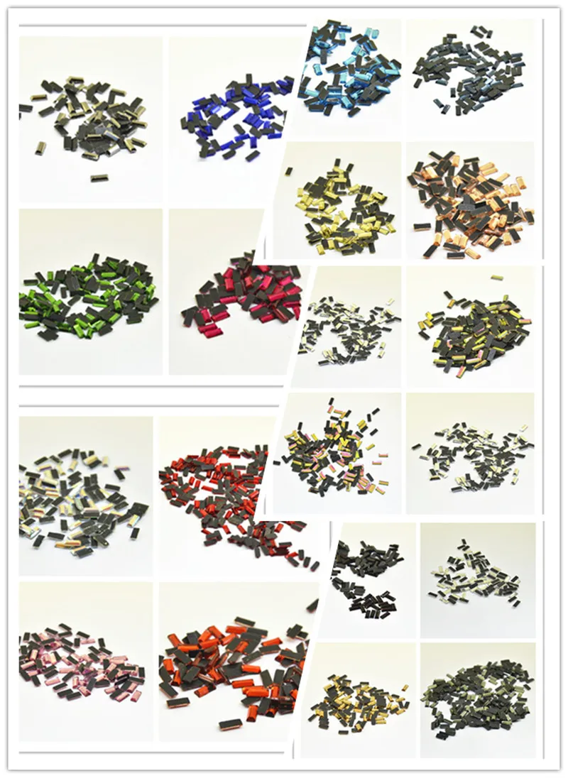 1440pcs/lot Rectangle HotFix Rhinestones 2.5x5/3x7mm Iron On Flatback Hot Fix Stones Colorful Crystals For diy Luxury Dress | Дом и сад