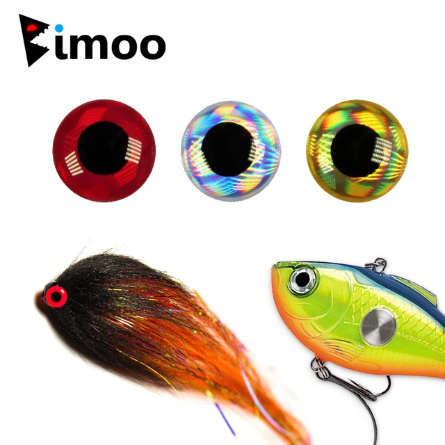 Bimoo 300PCS 3D Hologrpahic Fish Eyes DIY Fly Fishing Lure Making