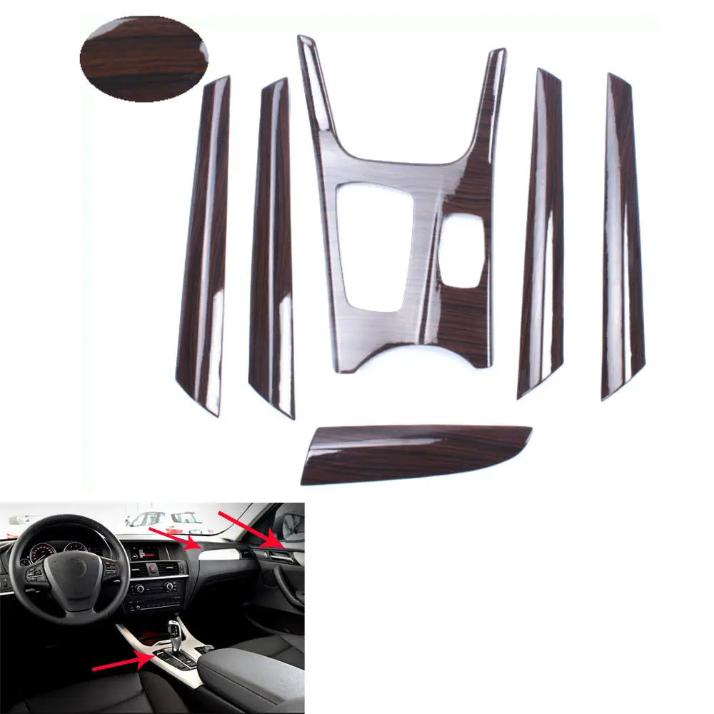 

BBQ@FUKA Wood Grain Color Car Interior Dash Cover Gear Panel Trim car-styling For 2011-2016 BMW X3 F25 Car-styling decals