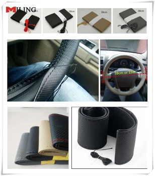 

car accessories Hand sewing steering wheel cover 38CM for Volkswagen CrossTouran CrossGolf Bulli Buggy