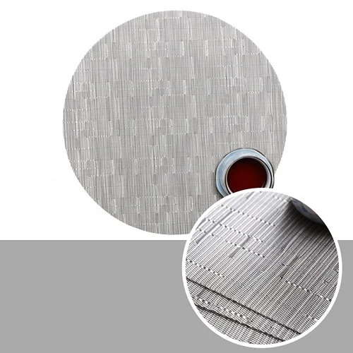 PVC Round Placemat for Dining Table Mat Heat Insulation Non-Slip Placemats Disc Napkin Tableware Pads Coaster Coasters Table - Цвет: Style 7