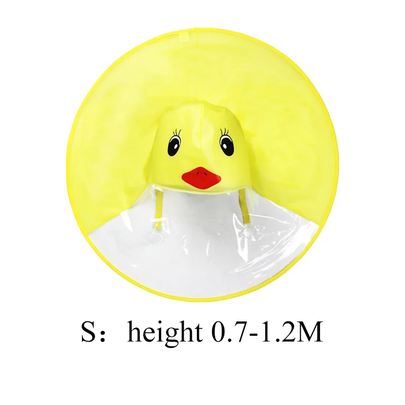 UFO детский плащ-дождевик зонтик дождевик пончо водонепроницаемый дождевик для детей чехол для зонта веселые игрушки для рыбалки на открытом воздухе - Цвет: Yellow duck-S