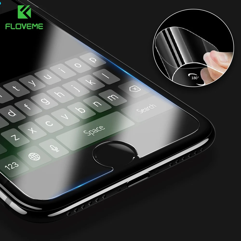 

FLOVEME New 0.15MM Ultra Slim Tempered Glass For iPhone 6s 6 8 7 Cool Shockproof Screen Protector For iPhone 8 7 6s 6 Plus Film