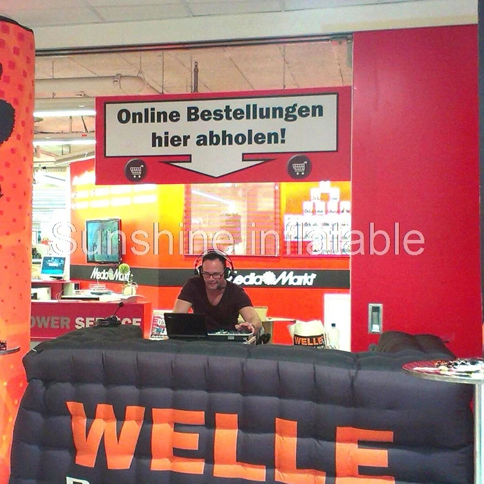 

Customized inflatable reception desk inflatable counter inflatble bar kiosk booth for advertising