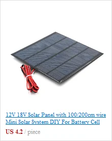 12В 18В солнечная панель с 100/200 см проводной мини Солнечной системой DIY для батареи сотового телефона зарядное устройство 1,8 Вт 1,92 Вт 2 Вт 2,5 Вт 3 Вт 1,5 Вт 4,5 Вт 5 Вт