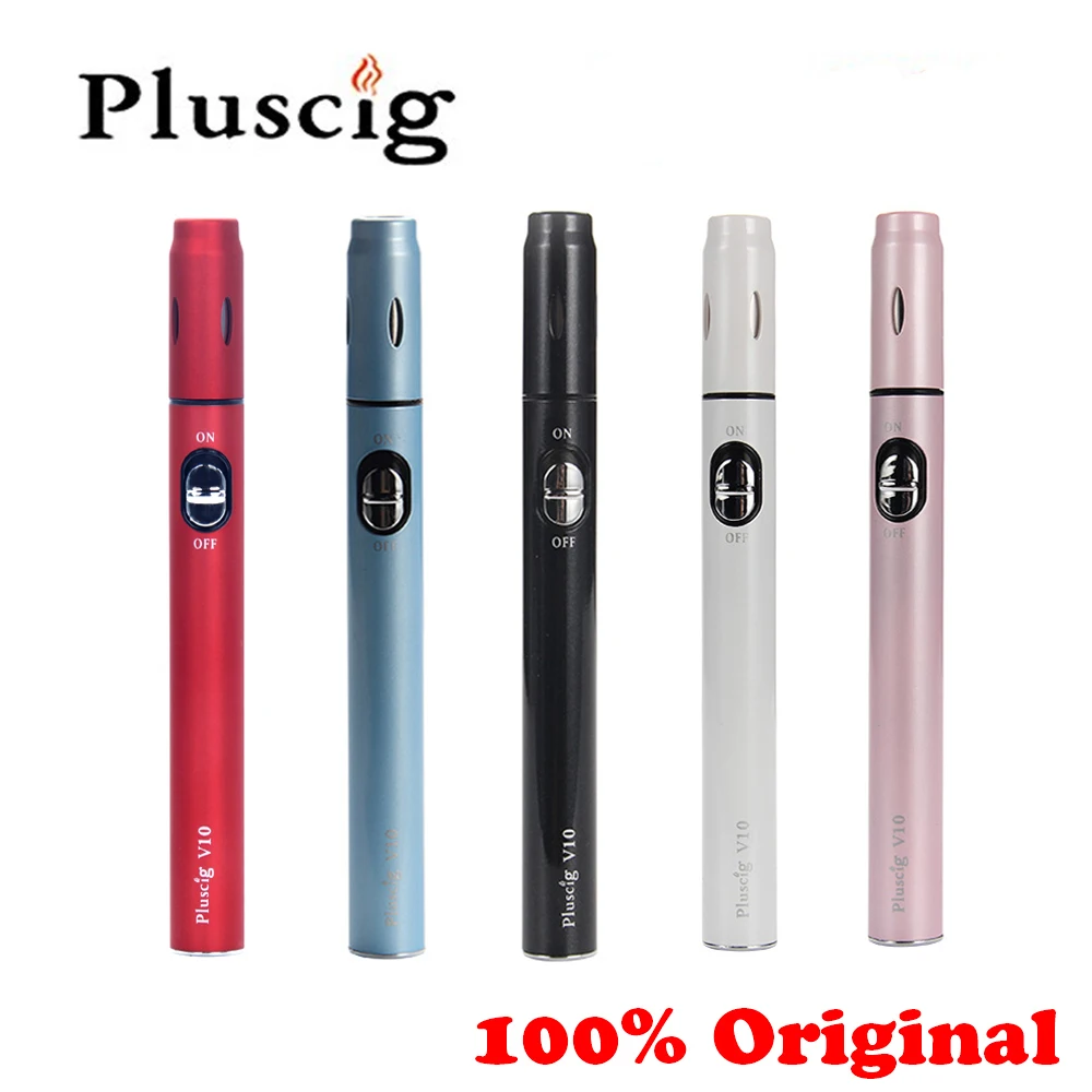 

100% Original Pluscig V10 Heating Stick Kit 900mAh Dry e Cigarette Vaporizer HNB Heat Not Burn Smok Compatible With IQOS Stick