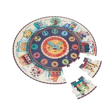 Educational Children's Toys Digital Geometric Paper Clock Toys Multi-functional Color Jigsaw Education Toy Children's Gift