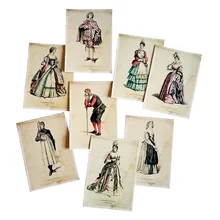 16 unids/lote postal de moda europea para señoras y caballeros con paquete Kraft tarjetas de regalo para año nuevo