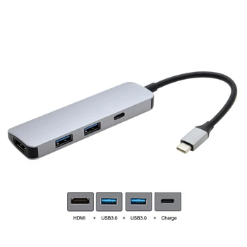 

Type-C USB-C Adapter Cable HDMI & 2 Ports HUB & Female Charger Docking USB-C Digital AV Multiport Adapter