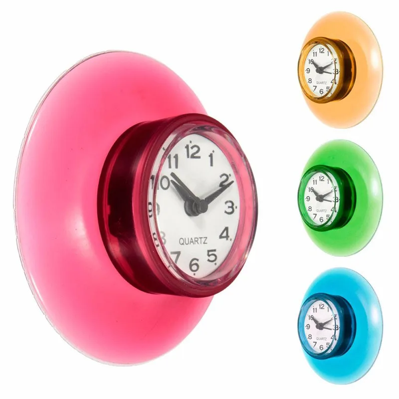 

Osculum Type Wall Clock Shower Clock Bathroom Supplies Suction Waterproof Multicolor Mini Minute Kitchen Tools