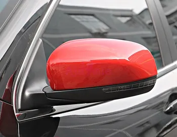 

2017 2018 Car Styling Silver Red Color Door Mirror Cover Rearview Overlay Rear View Panel Trim For Jeep Compass Accessories