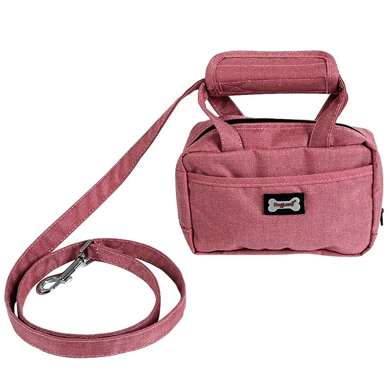 Dog Leash Bag Pet Training Pouch Walking Leash Dispenser Pet Waste Holder Carrier Treats Phone