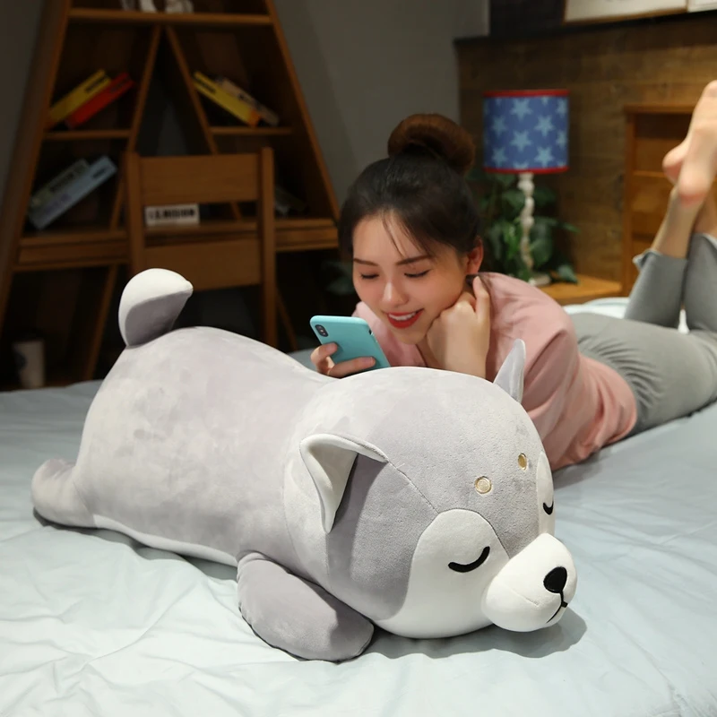 35 75 см большой милая собака хаски чучело животного игрушки Куклы Kawaii Косплей Shiba