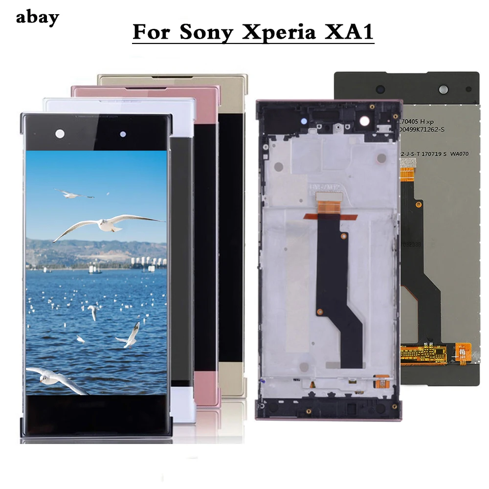 ЖК дисплей 5 0 дюйма для Sony Xperia XA1 сенсорный экран с рамкой в сборе Замена LCD G3116 G3121