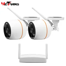 Wetrans Security Camera System CCTV 1080P Wireless Camera IP NVR Kit Wifi Surveillance PIR Audio Outdoor Waterproof Night Vision