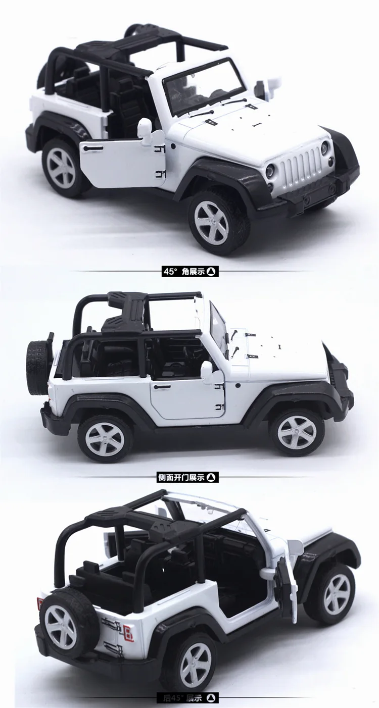 Jeep Wrangler 1:32 металлический литой автомобиль классический уличный джип Модель Коллекция игрушек для детей Подарки легированные модели автомобилей