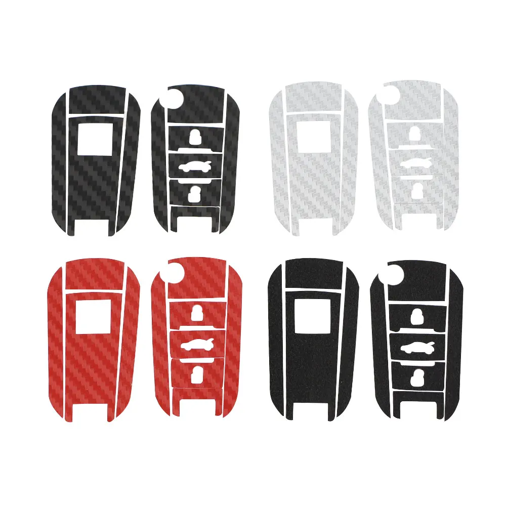

Color My Life Car Folded Key Fob Cover Case Shell Skin Hood for Peugeot 3008 208 308 RCZ 508 408 2008 407 307 4008 Protected