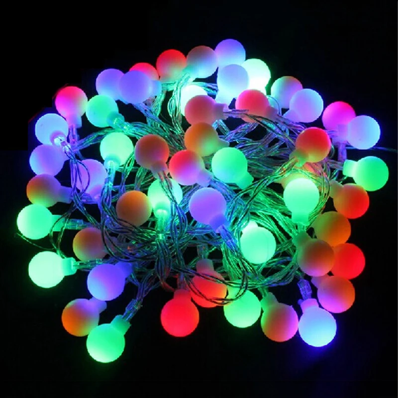 Buy Led Garland Balls Outdoor String Lights Battery 50
