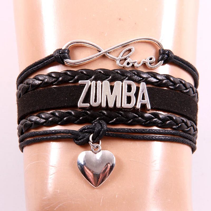 Браслет Infinity Love ZUMBA из искусственной кожи плетеные браслеты веревочные