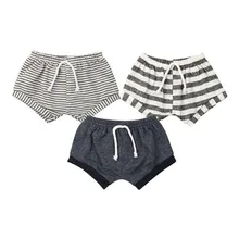 FOCUSNORM/модные летние повседневные шорты в полоску для маленьких мальчиков и девочек; шорты