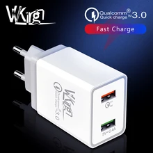 VVKing Быстрая зарядка 3,0 USB быстрое зарядное устройство ЕС США штекер для iPhone samsung s8 s9 s10 Xiaomi huawei LG 2 USB порт QC3.0 зарядное устройство