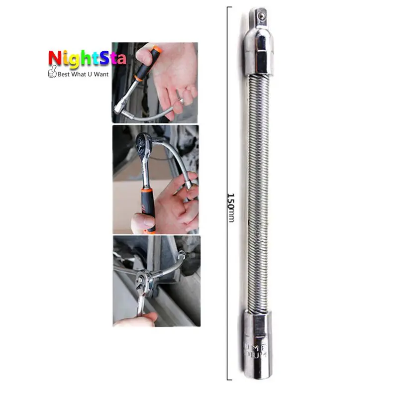 

150mm Flexible Extension Bars 1/4" Drive 6.3mm Socket Tool Ratchet Flexible 1/4" flexible shaft Flexible Extension Ratchet
