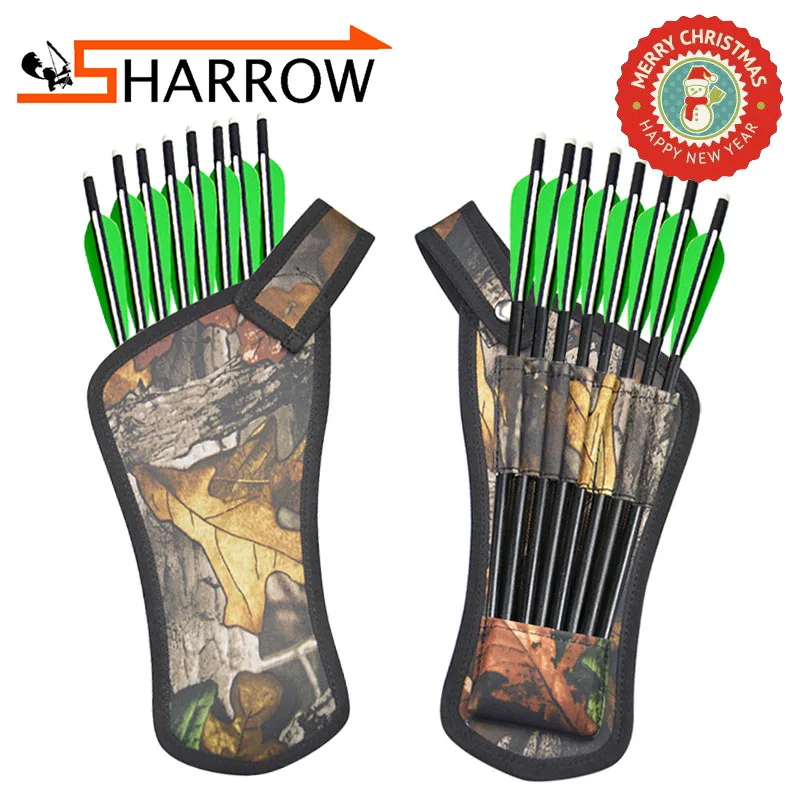 1 Pcs Archery Crossbow Arrow Quiver Camo Hold 8 Arrows Portable Mini