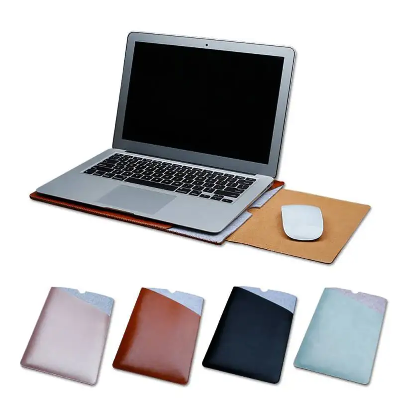 Microfiber Double Enclosure Case Sleeve Laptop Bag Cover for Apple MacBook Air / Pro 13.3-inch Notebook Inner Bags