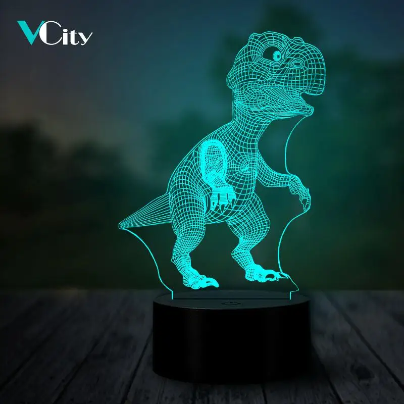 VCity 3D Night Light Table Lamp LED Dinosaur Toy Gifts for Kids Friends