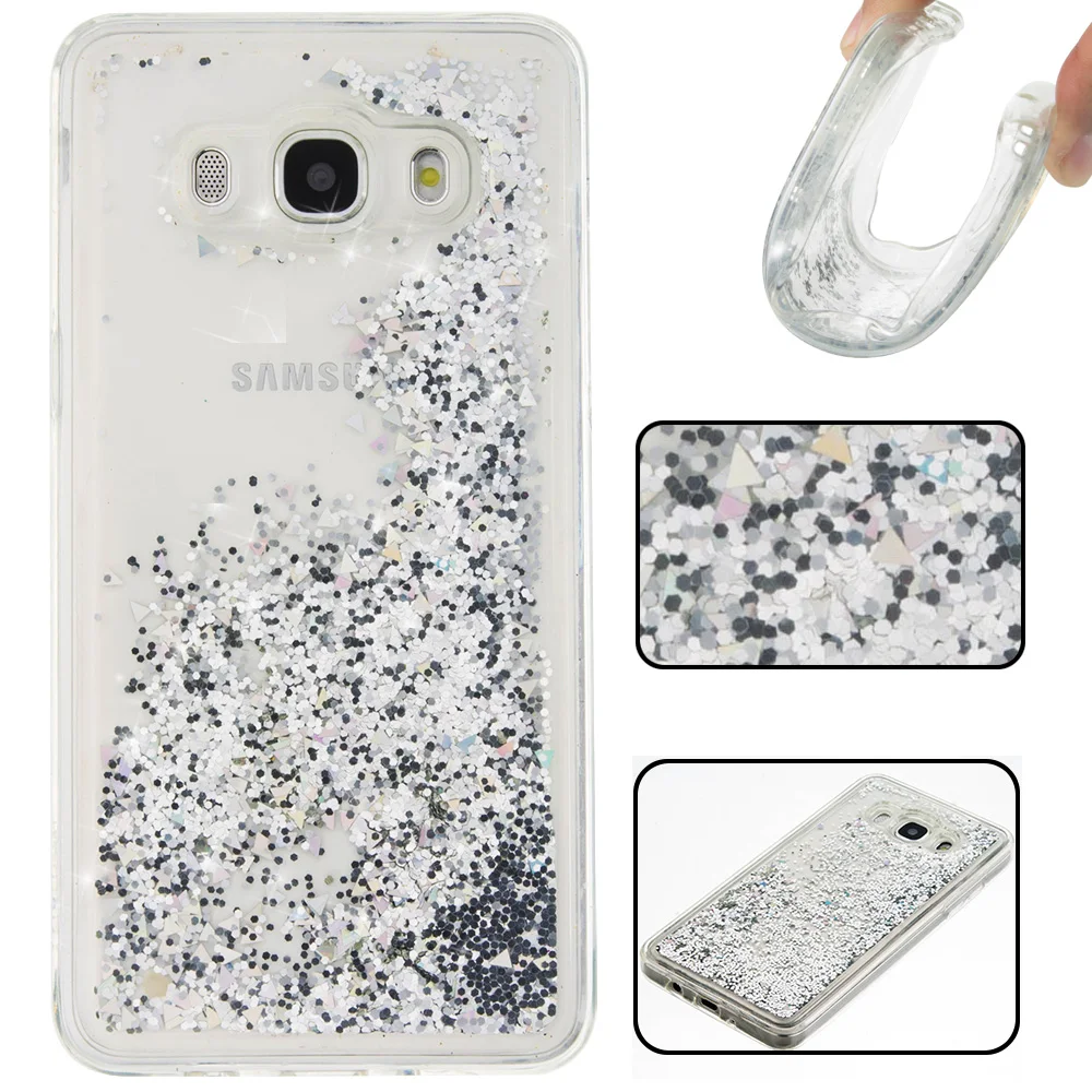 

LANCASE For Samsung J5 2016 Case Liquid Glitter Meteor Cover For Samsung Galaxy J5 2016 Case J3 2016 Cover Sand Sequins Dynamic