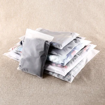 

100pcs Transparent zip lock bag seal sealing plastic storage bags small large package cloth socks underwear pouch