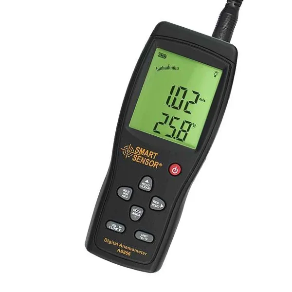 

SMART SENSOR AS856 Digital Airflow Anemometer Anemometer Series 0.3-45M / S Temperature Measurement Anemometer