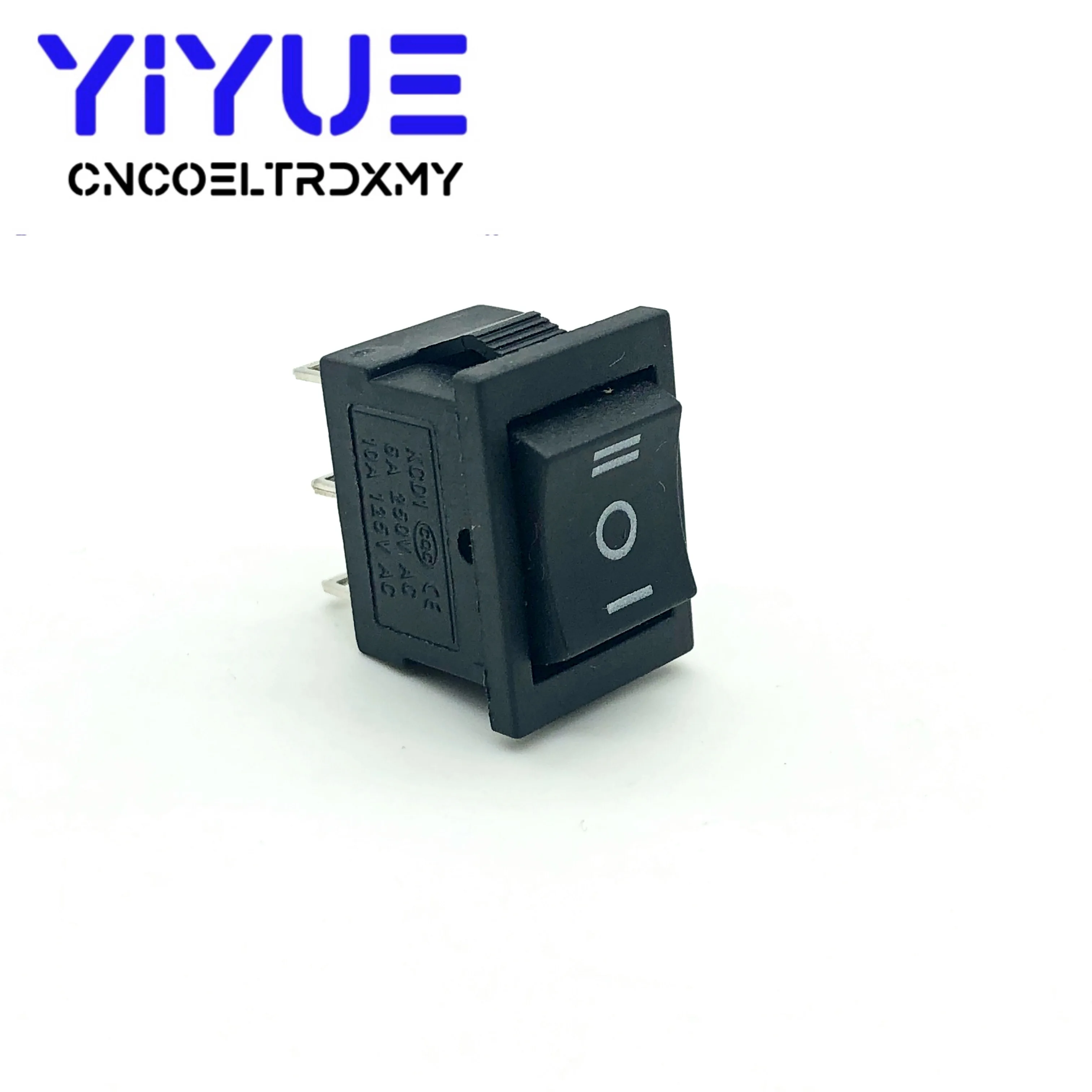 5 шт./лот KCD1 черный три положения тумблер микро переключатели 6A/250VAC 10A/125VAC(вкл/выкл/вкл) 6Pin кулисный переключатель