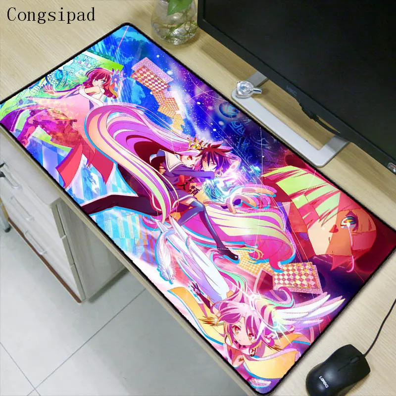 Congsipad NO Game No Life аниме большой коврик для копьютерной мыши компьютерной