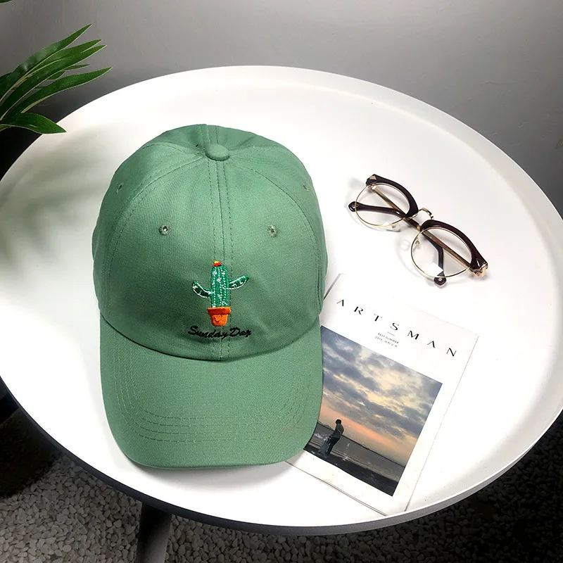 2019 Весна Лето Вышивка кактус уличная бейсболка Вельветовая Кепка Snapback модные