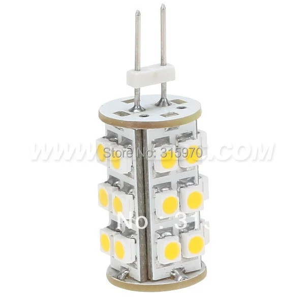 Диммируемая Светодиодная лампа G6.35 GY6.35 25LED 3528SMD 1 4 Вт 12В постоянного тока белый