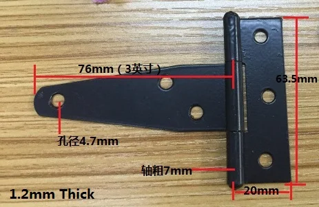 40 Pcs Lot Tee T Strap Hinge Hinges 3 For Light Gates Doors