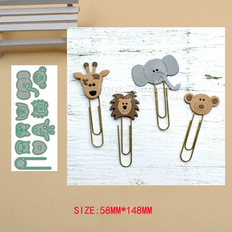 

8 Animal head clip Metal Cutting Dies Craft Album Dies Scrapbooking New 2019 Dies Embossing Stencils Paper Card Making