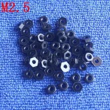 M2.5 1 pcs black nylon hex nut 2.5mm plastic nuts RoSH Hexagon PC Electronic accessories Tools etc