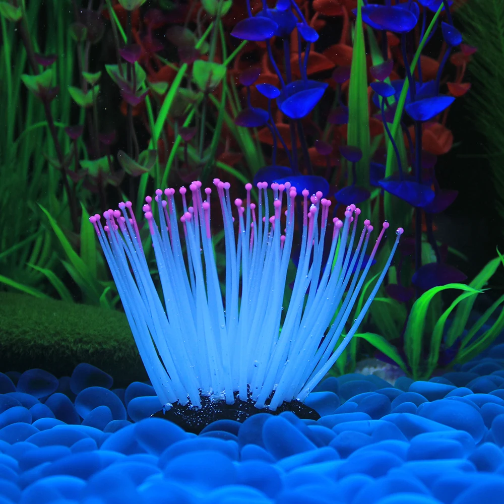 Simulation Luminous Sea Anemone fish tank Aquarium Plant Decoration