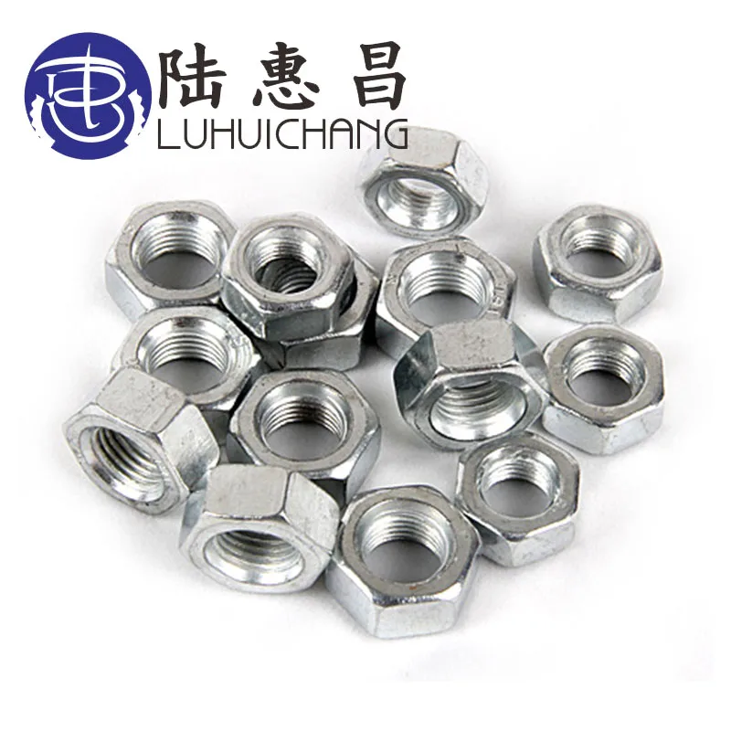 LUHUICHANG M8 M10 M12 M14 M16 M18 M20 M22 M24 оцинкованные шестигранные гайки для винтов|Гайки| |