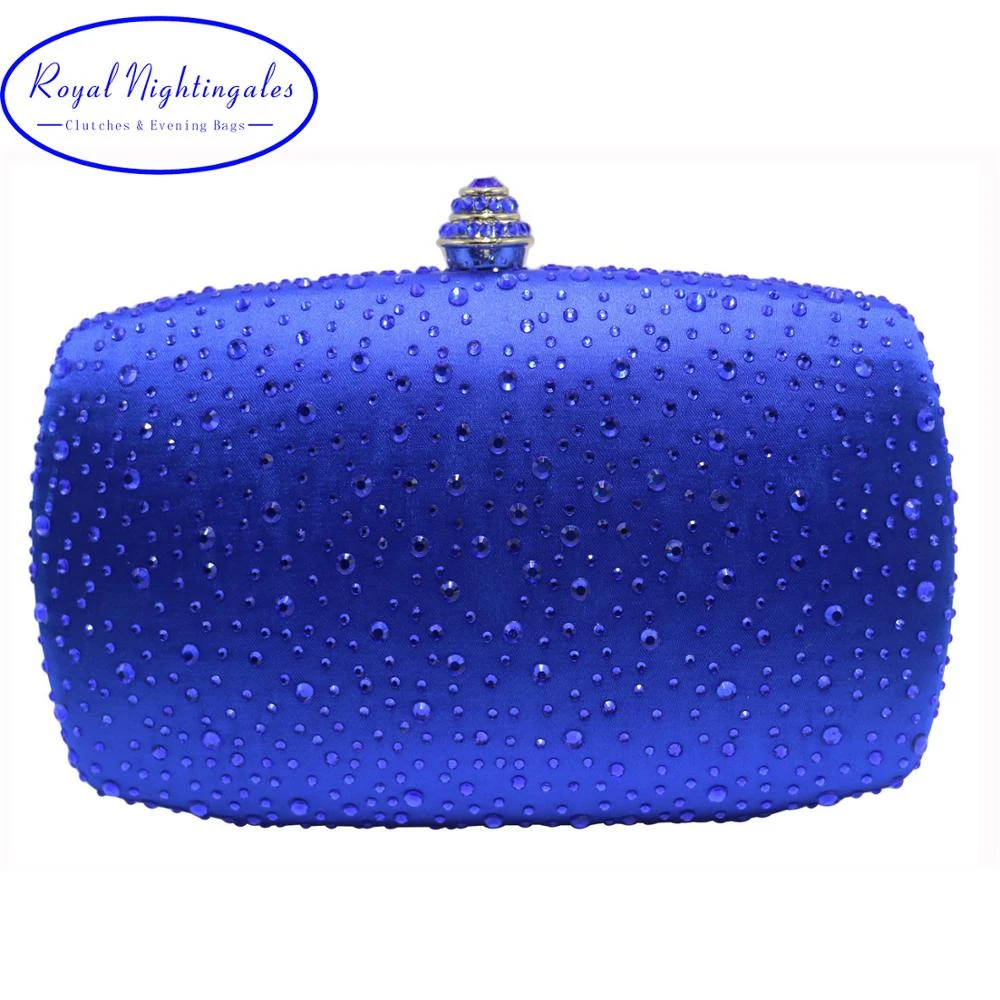 blue evening clutch