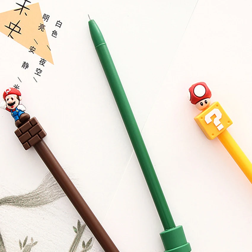 30 шт./лот каваи Супер Марио мультипликационная гелевая ручка новинка 3D канцелярские товары школьный студенческий приз школьные принадлежности